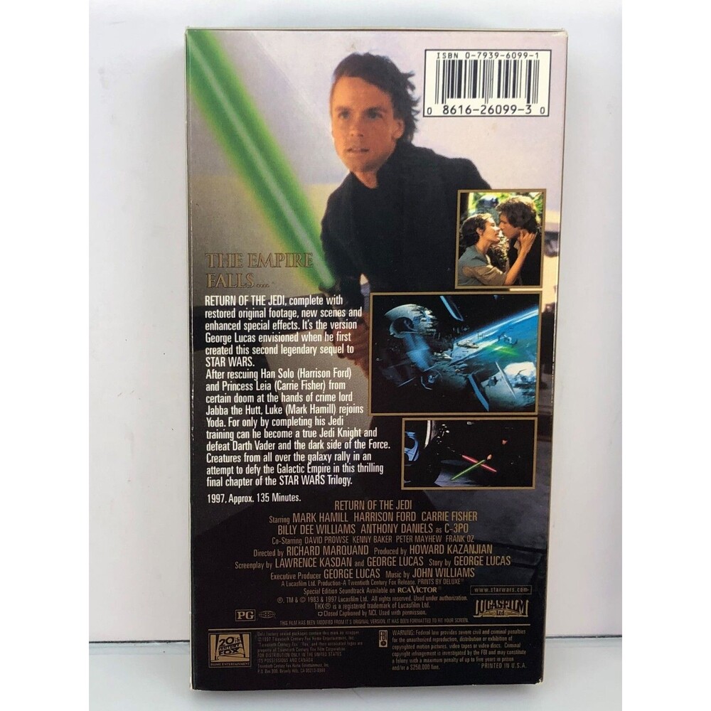 Star Wars Trilogy 1997 VHS Special Edition 4102930 - Picture 16 of 16